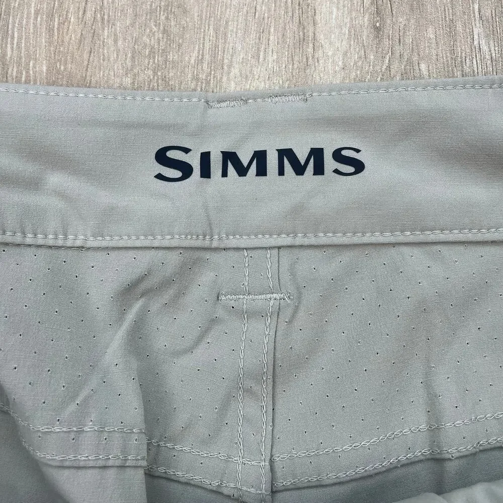 Simms Challenger Fishing Shorts Mens 36 Khaki Performance Stretch Cargo NWT 9